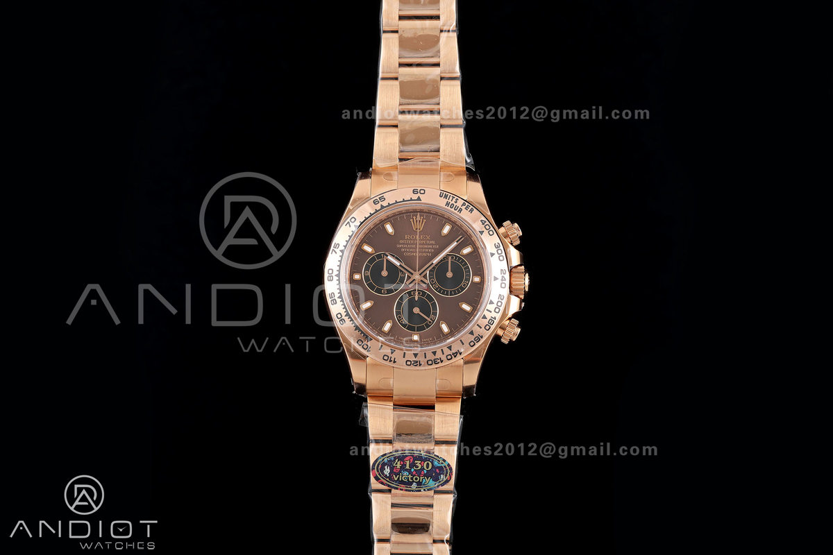 Daytona 116505 VF 1:1 Best Edition 904L Steel Brown Dial on RG Bracelet DD4130